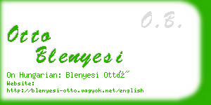 otto blenyesi business card